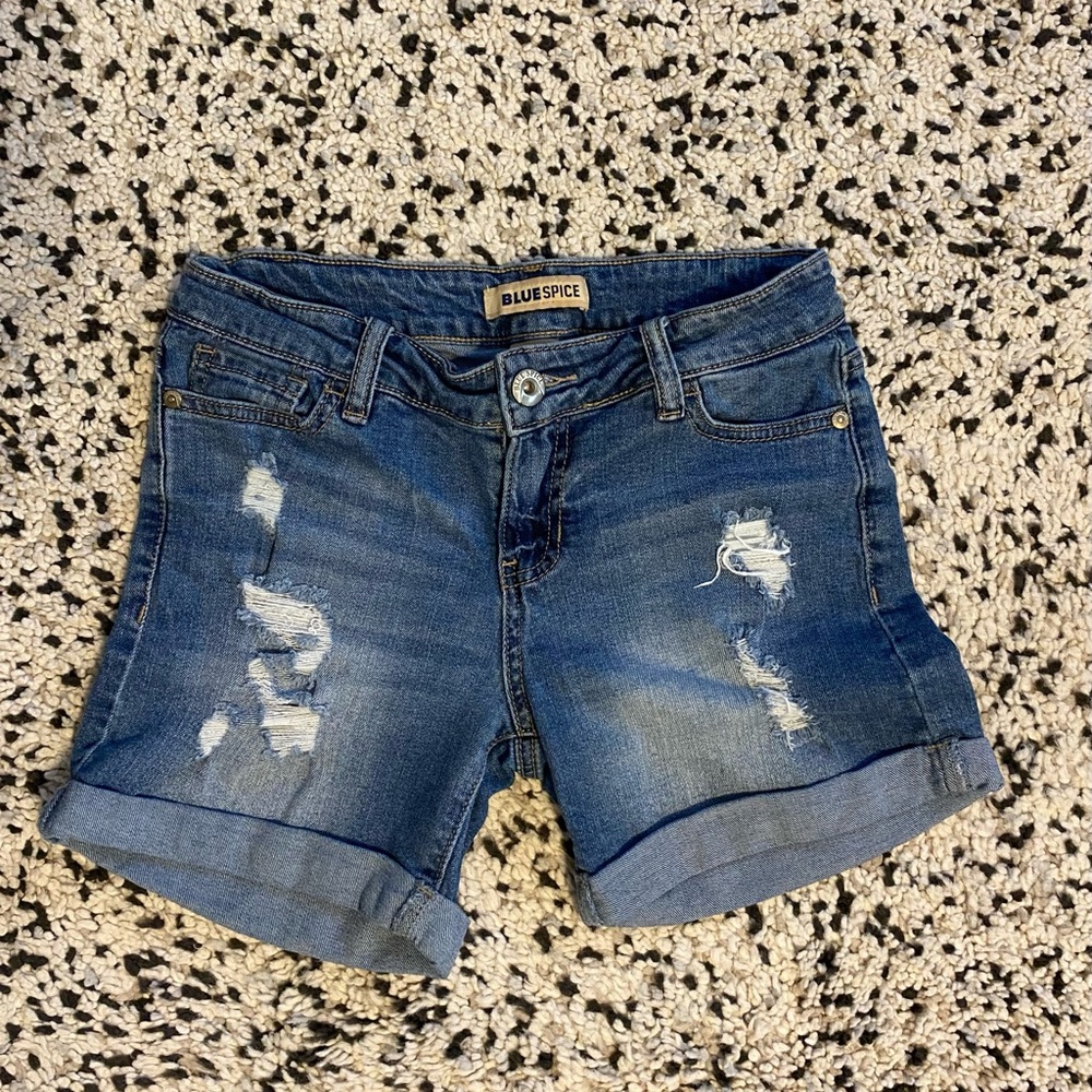 Mid-Rise Denim Shorts
